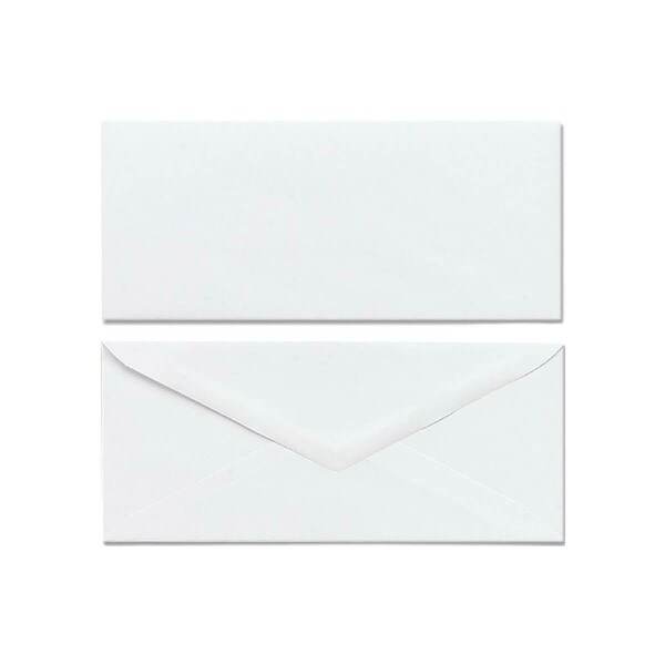 Plain 100 Pack White Envelopes Basic